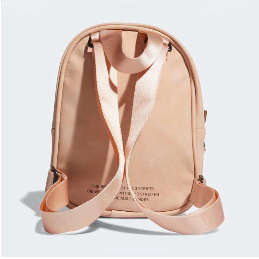 BNWT - Adidas Originals Mini PU Suede Backpack in Ash Pearl Pink - Picture 5 of 11